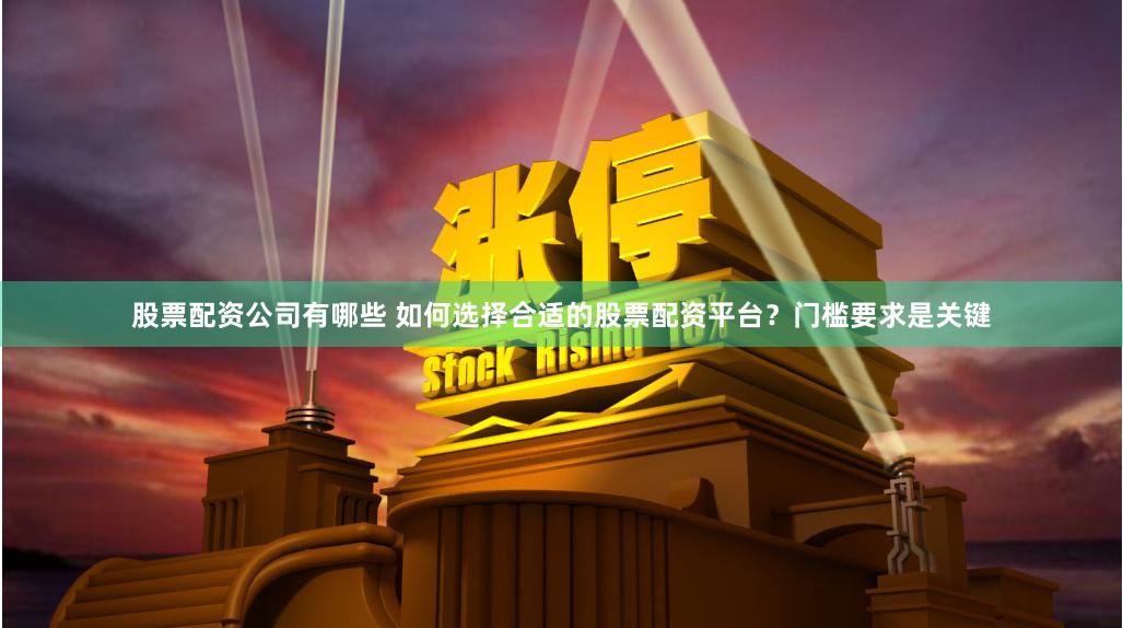 股票配资公司有哪些 如何选择合适的股票配资平台？门槛要求是关键